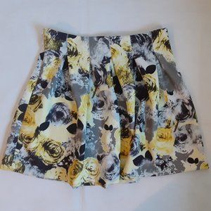 International Concepts Yellow and black rose dress